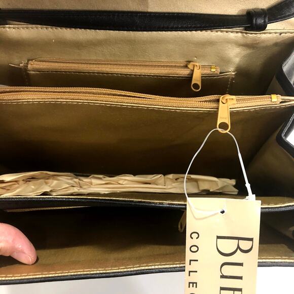 Bueno Collection Black Faux Leather Woven Rope Detail Classic Crossbody Bag - Picture 5 of 7